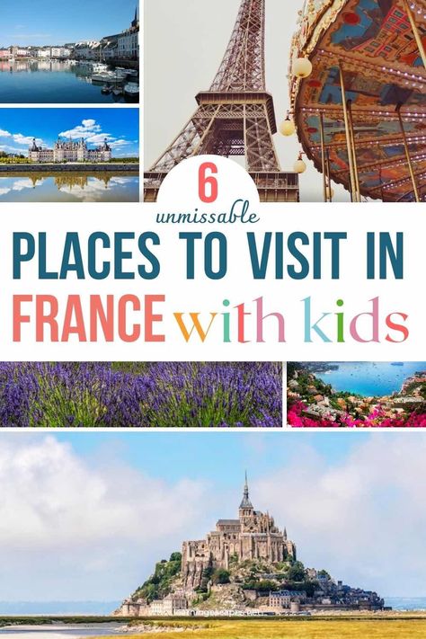 A handpicked selection of the best places to visit in France for kids: choose between these family friendly places in France and start planning your family vacation! Goal 2023, France For Kids, France With Kids, Chantilly France, Places In France, Deauville France, Loire Valley France, Europe 2024, Family Vacay