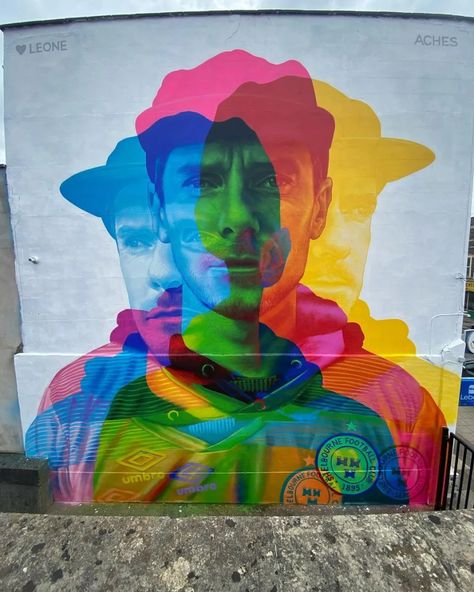 CMYK Mural by ACHES in Bristol, UK for UPFEST 2022 | STREET ART UTOPIA Bristol Street Art, Aches Graffiti, Abstract Mural Wall Street Art, Cmyk Painting, Stencil Graffiti Art, Street Art Inspiration, Bristol Graffiti, Business Mural, Urban Color Palette