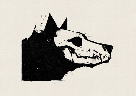 Animal Sulls on Behance Animal Skulls Art, Lino Print Animals, Scary Dog Drawing, Linocut Animals, Animal Branding, Animal Skull Tattoo, Animal Skull Art, Animal Skull Drawing, Skull Animal