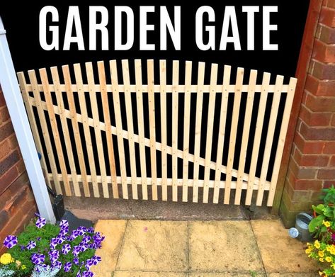 Picture of How to Make a Garden Gate Cedar Trellis, Steep Gardens, Wooden Garden Gate, Garden Gates And Fencing, Garden Gate Design, Jardim Diy, Wood Gate, Diy Fence, Australian Garden