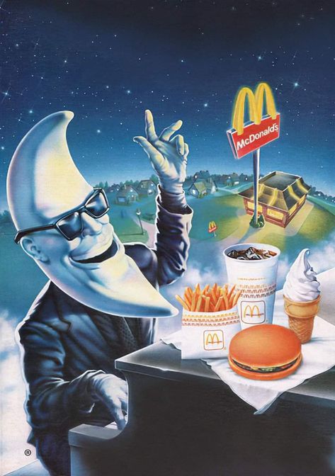 Mac Tonight, Retro Desserts, Moon Man, Mcdonald's Restaurant, Retro Ads, Man On The Moon, I Cant Wait, Rpg Games, Scene Photo