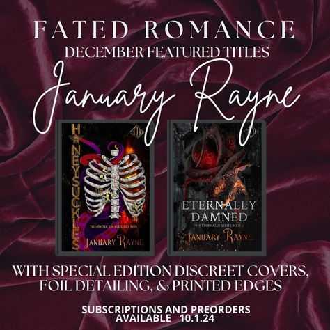 We are featuring Eternally Damned and Honeysuckles by @author_01rayne for our December book box! ✨ Both books will include EXCLUSIVE bonus content! ✨ Cover Reveal coming soon! All I know is I have to protect her, but I won’t protect her from me. I’m incapable of stopping myself from loving her. I was created to give her my life. Subscriptions and preorders will be open October 1st through 15th. Boxes estimated to ship in December. 📖 𝑩𝒐𝒐𝒌 𝑩𝒐𝒙𝒆𝒔 📖 The Large Box will include 🩸 2 specia... Book Box, Love Her, Books, 10 Things