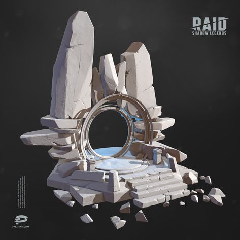 Terrain Concept Art, Raid Shadow Legends, 3d Karakter, Props Concept, Environment Props, Bg Design, Rpg Map, Seni Dan Kraf, Low Poly Art