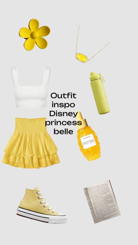 #disneyprincess #belle Belle Outfit Ideas, Modern Belle Outfits, Belle Outfit Ideas Disney, Princess Disneybound, Belle Dress Up, Belle Inspired Outfits, Belle Outfit, Belle Costume, Disney Princess Belle