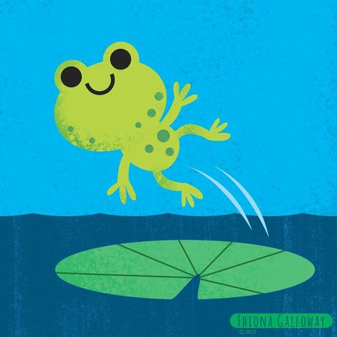 Jumping Illustration, Frog Jumping, Morning Walk, Jumping For Joy, Frog And Toad, Amphibians, Toad, Children’s Books, Frogs