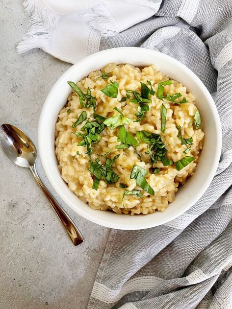 Risotto Recipes Parmesan, Fried Boneless Pork Chops, Basil Risotto, Foil Baked Chicken, Healthy Lemon Chicken, Chicken Fajitas Crockpot, Butternut Recipes, Parmesan Risotto, Chicken Broccoli Alfredo