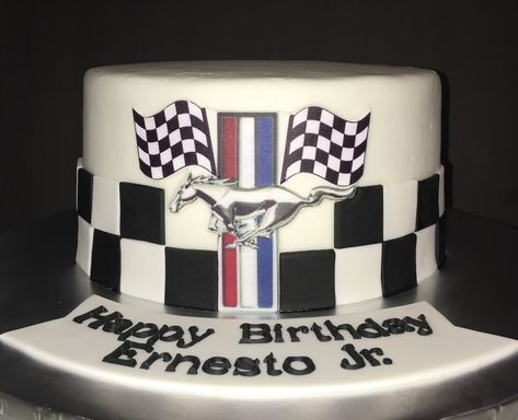 Ford Mustang Birthday Party Ideas, Mustang Cars Birthday Cake, Corvette Birthday Cake For Men, Mustang Cake Ideas, Ford Mustang Cakes For Men, 60th Birthday Party, 50th Birthday Party, 60th Birthday, 50th Birthday