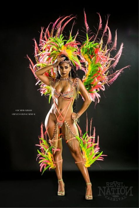 DCarnivalBoss Embellished Swimwear, Brazilian Carnival Costumes, Carnival Outfit Carribean, Caribbean Carnival Costumes, Native Outfits, Carnaval Outfit, Carnival Dancers, Carnival Fashion, Carnival Girl