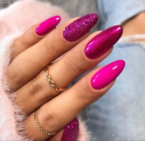 Hot Pink Summer Nails, Magenta Nails, Pink Summer Nails, Pink Summer, Nail Color, Purple Nails, Summer Look, Spot On, Nail Design