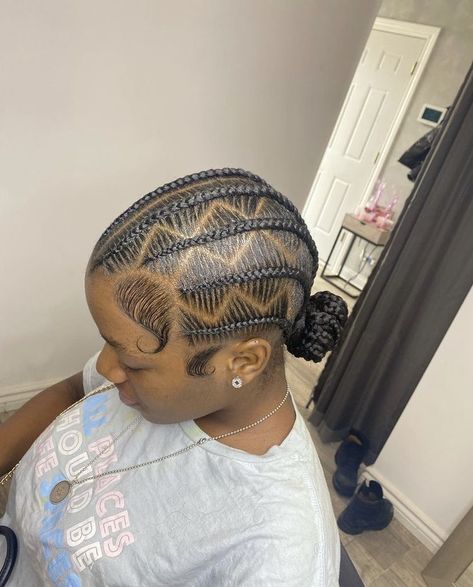 Hairstyles With A Heart, Zigzag Stitch Braids, Feed In Braids Bun, Most Beautiful Hairstyles, Cornrows Hairstyles, Weave Hairstyles Braided, Feed In Braids Hairstyles, Braided Styles, Braided Cornrow Hairstyles