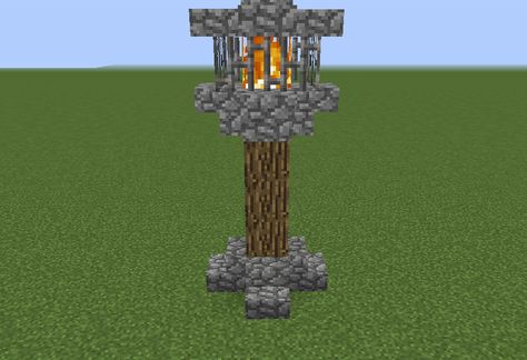 Medieval Nordic Lightpost - GrabCraft - Your number one source for MineCraft buildings, blueprints, tips, ideas, floorplans! Minecraft Torch Ideas, Medieval Torch, Minecraft Building Blueprints, Construction Minecraft, Minecraft Building Guide, Minecraft Decoration, Minecraft World, Minecraft Structures, Minecraft Castle