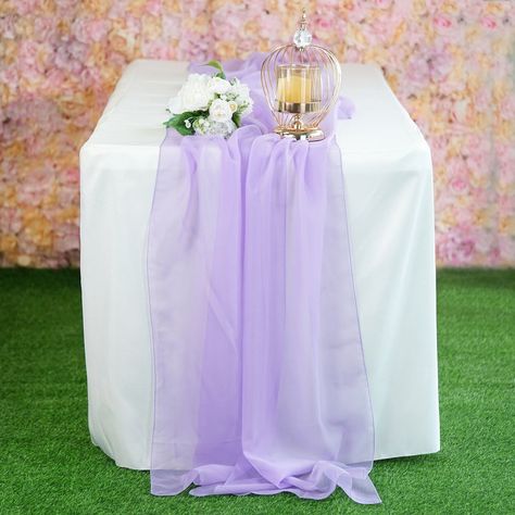 Chiffon Table Runner, Elegant Table Decorations, Romantic Bridal Shower, Party Cake Table, Drape Fabric, Boho Backdrop, Entrance Table, Bride Shower, Guest Book Table