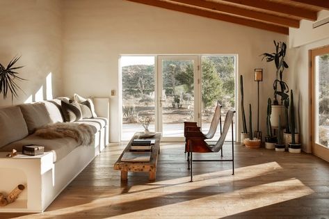 Sophisticated Antiques and a Neutral Palette in an Old West Desert Town Home | Hunker Sarah Solis, Adobe Home, Desert House, Arizona House, Adobe House, Desert Vibes, Built In Furniture, Desert Homes, Built In Bench