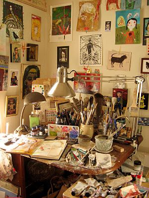 Lynne Hoppe... Art Studio Space, Art Studio Room, Creative Workspace, Studio Room, My Art Studio, Studio Space, Room Inspiration Bedroom, My New Room, Dream Room