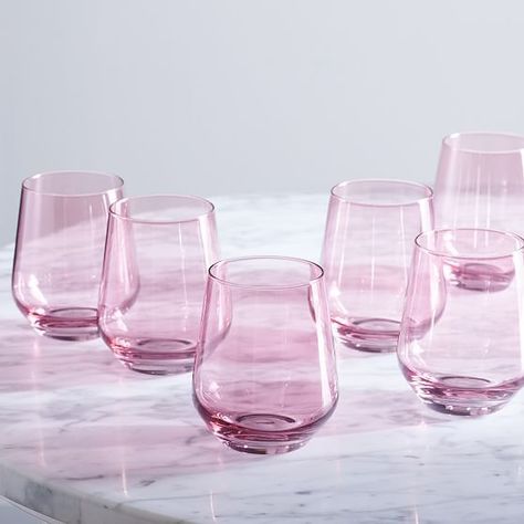 Plastic Stemless Wine Glasses, Bony Levy, Jewel Tone Colors, Glass Cake Stand, Glass Cakes, Broken Glass, Wine Glass Set, Product Ideas, Stemless Wine Glasses