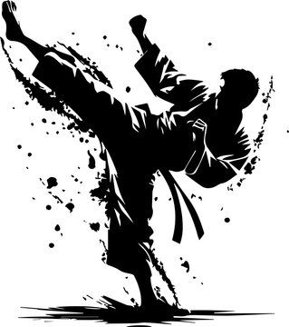 Taekwondo Drawing, Karate Svg, Ink Reference, Kung Fu Martial Arts, Karate Martial Arts, Art Promotion, Taekwondo, Kung Fu, Ufc