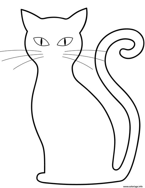 Coloriage chat noir halloween à imprimer Black Cat Printable, Silhouette Chat, Black Cat Drawing, Moldes Halloween, Cat Coloring Pages, Cat Quilt Patterns, Halloween Coloring Sheets, Cat Template, Cat Printable