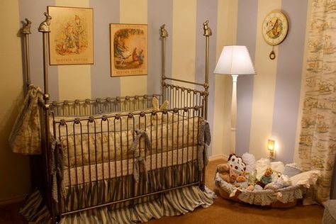 Beatrix Potter Nursery, Storybook Nursery, Baby Nursery Design, Nursery Room Themes, Peter Rabbit Nursery, Rabbit Nursery, Sweet Nursery, Baby Nursery Themes, Nursery Style