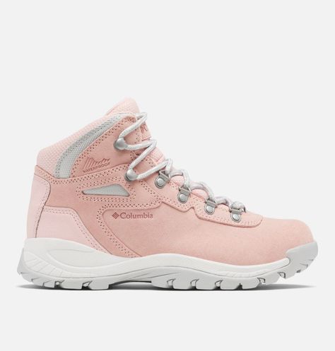 Women's Newton Ridge™ Plus Waterproof Amped Hiking Boot - Wide | Columbia Sportswear Hiking Boots Cute, Aesthetic Hiking Shoes, Pink Hiking Boots, Cute Hiking Boots Women, Cute Hiking Clothes, Columbia Hiking Boots Women, Cute Hiking Shoes, Cute Hiking Boots, Hiking Items