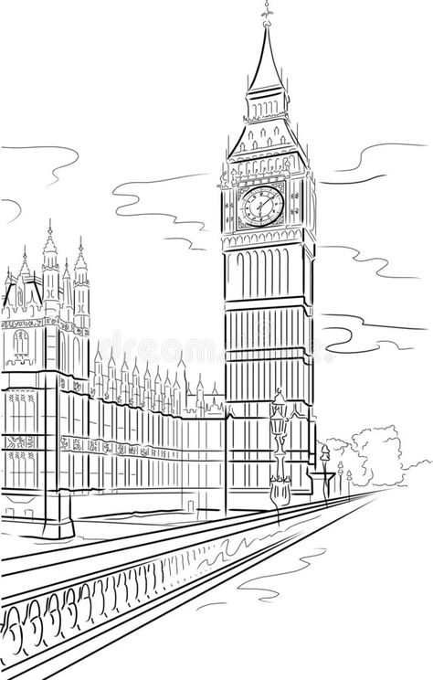 Big Ben of Tower in London. Drawing big Ben of Tower in London, UK , #Affiliate, #Tower, #Ben, #Big, #London, #UK #ad Big Ben Drawing, Summer Sketches, London Drawing, Urban Sketches, Travel London, Building Drawing, Perspective Art, Calendar 2020, Perspective Drawing