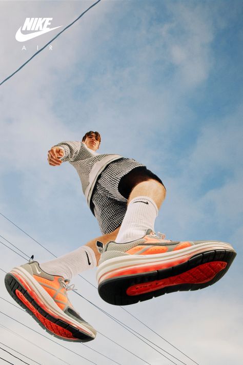 Forshorting Poses, Forshorting Poses Reference, Air Max Genome, Wide Angle Photography, Shoes Fashion Photography, Shoes Photography, Poses Reference, Human Poses Reference, Photoshoot Concept