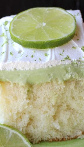 Key Lime Poke Cake, Lime Poke Cake, Key Lime Cake, Lime Cake, Lime Recipes, Poke Cake Recipes, Poke Cakes, A Piece Of Cake, Poke Cake