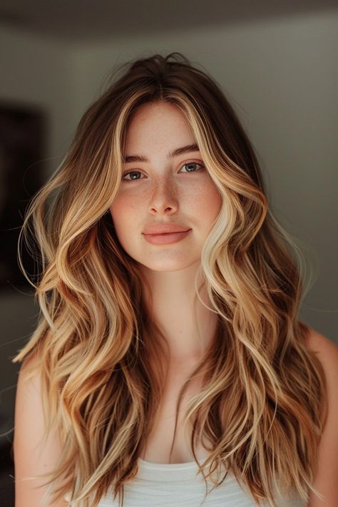 Fall Balayage Blonde, Fall Ombre Hair, Golden Highlights Brown Hair, Hair Color Transformation, Sunkissed Hair, Fall Balayage, Natural Dark Blonde, Blonde Ideas, Fall Highlights