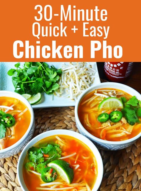 Pho Soup Recipe Easy, Easy Chicken Pho Recipe, Pho Recipe Easy, Easy Chicken Pho, Seafood Pho, Pho Chicken, Easy Pho, Vietnamese Chicken Soup, Pho Recipes