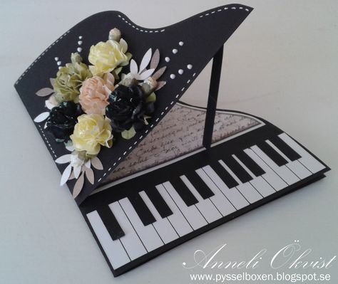 Piano Card, Musical Cards, Hand Made Greeting Cards, Shaped Cards, Beautiful Handmade Cards, Music Themed, Fancy Fold Cards, Heartfelt Creations, Birthday Cards Diy