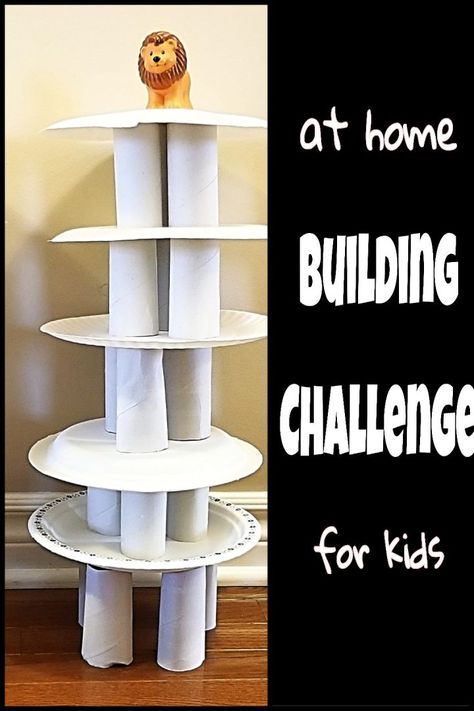 STEM building activity for kids of all ages.  Simple materials, but lots of fun you can do at home or in the classroom.  Paper plates and paper towel rolls are all you need.   #stemactivitieselementary #stemactivities #stemprojectspreschool #stemprojects #stemchallenges #stemactivitiesforkids #stemactivitiesmiddleschool Building Stem Activities, Building Activities For Kids, Simple Stem Activities, Stem Activity For Kids, Stem Building, Building Challenge, Activity Preschool, Toddler Teacher, Science Stem