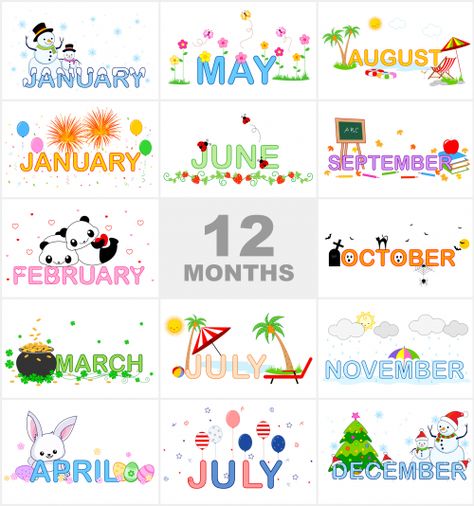 clip art months of year | Months of the Year Printable Visual Aid Months Of The Year Printables Free, Month Pictures, Classroom Calendar, Teachers Aide, Match Game, Visual Aid, Months Of The Year, Toddler Learning, Teacher Classroom