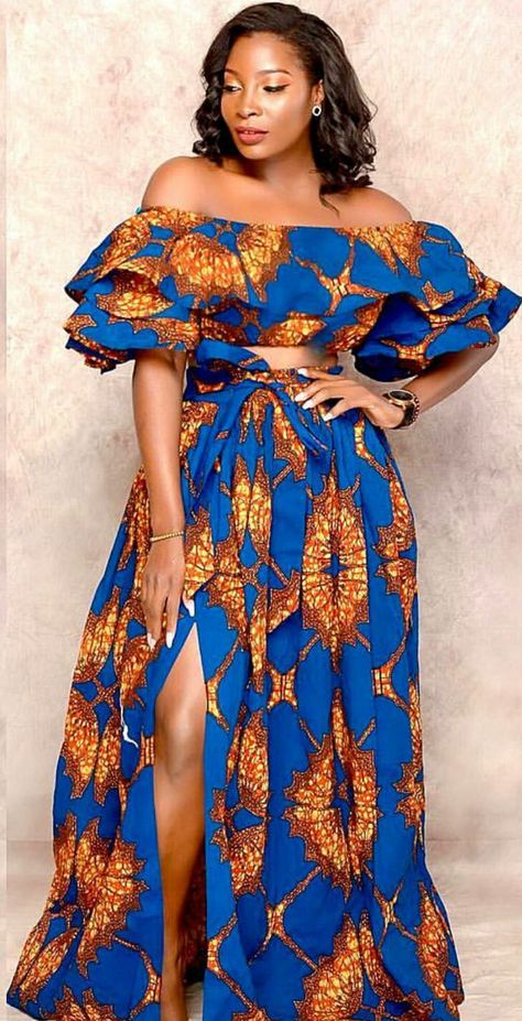 Chitenge Dresses, African Traditional Wear, African Print Maxi Skirt, Long African Dresses, Ankara Dress Styles, African Prom Dresses, African Skirts, Ankara Gown Styles, Afrikaanse Mode