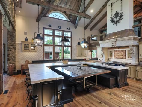 Barndominium Kitchen, Barndominium Kitchen Ideas, Barn House Design, Beautiful Kitchen Designs, Sleek Kitchen, Barn Style House Plans, Dream Life House, Kitchen Hoods, Barn Style House