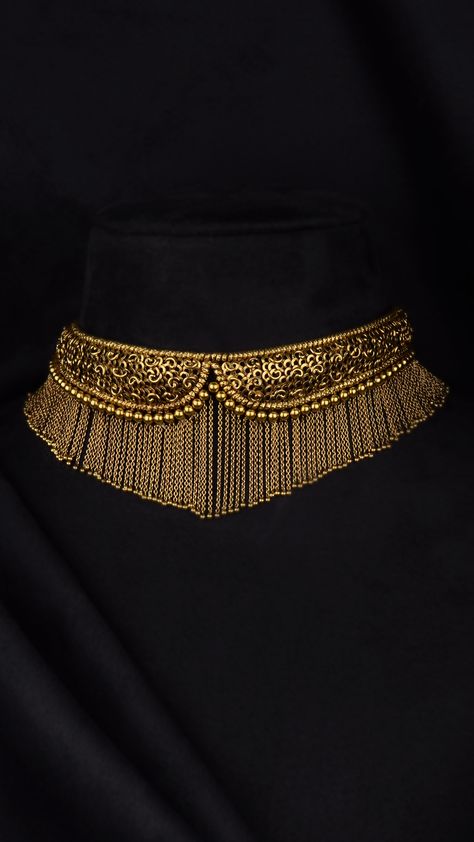 Gold Chocker Neckless Outfit, Gold Wedding Jewelry Indian, Pearl And Gold Choker, Gold Necklace Indian Bridal Jewelry Choker, Beautiful Gold Necklace Bridal Jewelry, Chocker Gold Neckless, Cristal Necklace Jewellery, Gold Jwellery Design Indian Jewelry, Neck Necklace Gold