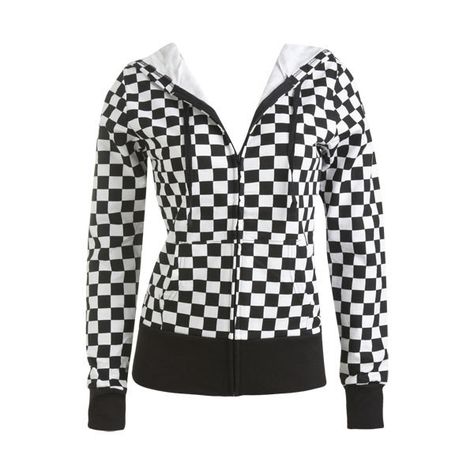 Checker Hoodie - Teen Clothing by Wet Seal ($22) ❤ liked on Polyvore featuring jackets, hoodies, tops, outerwear and wet seal Checkered Hoodie, Checkered Board, 2000s Outfits, Teen Clothing, Checkered Pattern, Wet Seal, Polyvore Set, Outfits For Teens, I Dress