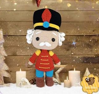 PATRONES AMIGURUMI GRATIS: PATRON GRATIS EL CASCANUECES AMIGURUMI 64457 Amigurumi Nutcracker, Christmas Afghan, Nutcracker Sweet, Xmas Deco, Christmas Crochet Patterns, Christmas Dolls, Holiday Pictures, Nutcracker Christmas, Crochet Dolls