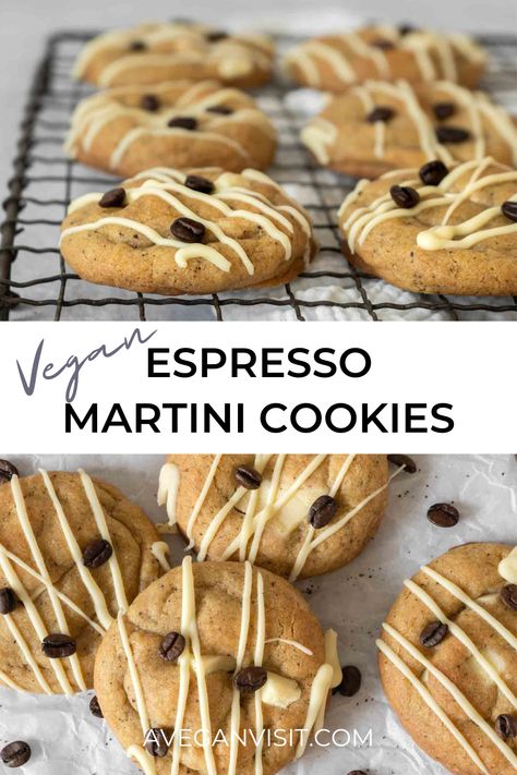 Martini Cookies, Dairy Free Baking, Vegan Coffee, Vegan White Chocolate, Cookies Vegan, Vegan Cake Recipes, Coffee Cookies, Espresso Powder, Sweet Treats Recipes