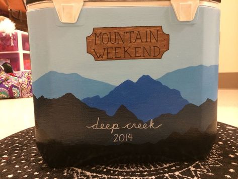 Winter Mountain Weekend Frat Fraternity Formal Deep Creek Fiji Cooler, Mountain Weekend Cooler, Nola Cooler, Cooler Connection, Formal Cooler Ideas, Fraternity Formal, Formal Cooler, Fraternity Coolers, Cooler Ideas