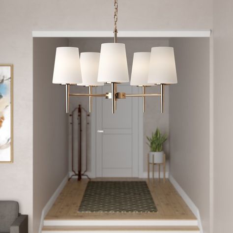 The Langley Street 5-Light single tier Chandelier is the perfect accent to any dining or living space. The 1960s inspired Ganador collection features the clean lines of tapered stems and glass shades. Simplicity combined with sophistication creates this strikingly modern look. The soft, statement-making Chandelier showcases sophisticated etched glass shades, achieving a warm and cozy luminosity. Dining Room Traditional, Shaded Chandelier, Mcm House, 1960s Inspired, Tier Chandelier, Lantern Chandelier, Rectangle Chandelier, Candle Style Chandelier, Geometric Chandelier