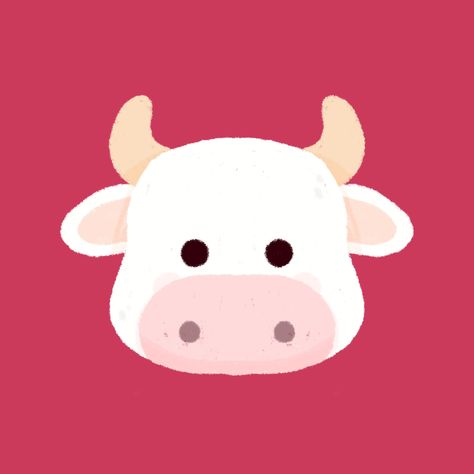 Cow Doodle, Cow Icon, Cow Mascot, Cow Illustration, จีซอง Nct, Cute Paintings, Cow Art, Ipad Art, Mascot Design