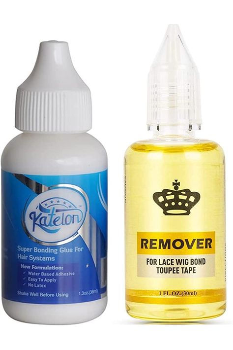 Lace Glue and Remover for Front Lace Wig Hair Glue Wig Glue Lace Wig Glue Lace Glue for Wigs Human Hair Front Lace Glue Waterproof Lace Wig Glue Waterproof (Lace Glue and Remover, 2 Bottle) Lace Wig Glue, Lace Glue, Wig Glue, Hair Front, Hair Glue, Front Hair Styles, Wig Lace, Hair System, Human Wigs