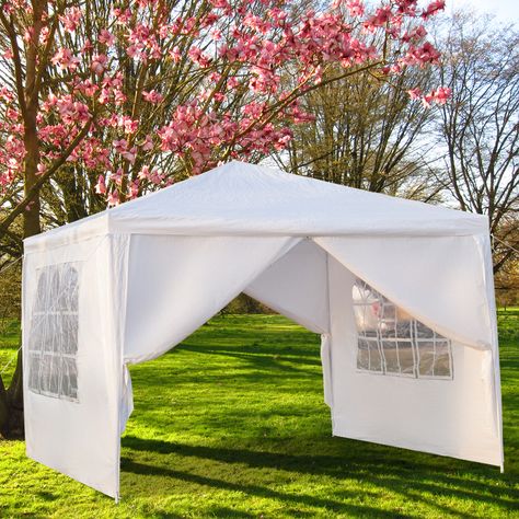 Free 2-day shipping. Buy Outdoor Party Tent with 4 Side Walls, 10' x 10' White Patio Gazebo Tent for Outside, 2021 Upgraded Sunshade Shelter Gazebo Canopy, Waterproof Outdoor Gazebo Tent for Backyard Wedding, I7412 at Walmart.com Wedding Canopy Outdoor, Patio Tents, 4 Dimension, Backyard Tent, Camping Canopy, Beach Canopy, Canopy Tent Outdoor, Gazebo Tent, Outdoor Shelters