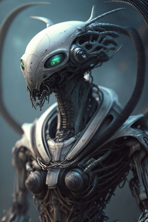 alien with robotic body ,hyper realistic ,4k --v 4 --ar 2:3 Alien Robot, Gi Jane, Sci Fi Character Design, Alien Skull, Alien Species, Alien Character, Space Aliens, Power Armor, Alien Creatures