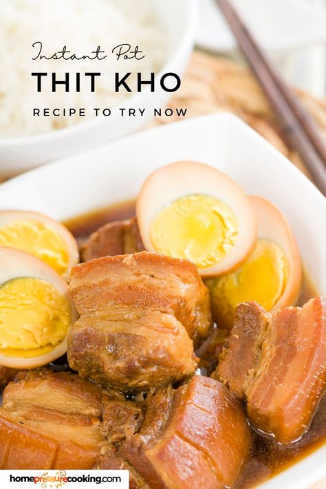 Enjoy the taste of Vietnamese Cuisine with this quick and easy Instant Pot Thit Kho Recipe. This delicious Thit Kho recipe brings you Caramelized Pork that's perfectly Braised Pork Belly. Among the best Pork Belly Recipes in Vietnam Food, this Braised Pork dish is a must-try for anyone who loves authentic flavors. Head over to homepressurecooking.com for the full recipe! Thit Kho Recipe, Best Pork Belly Recipe, Thit Kho, Caramelized Pork, Braised Pork Belly, Pork Belly Recipes, Vietnam Food, Vietnamese Cuisine, Pork Recipe