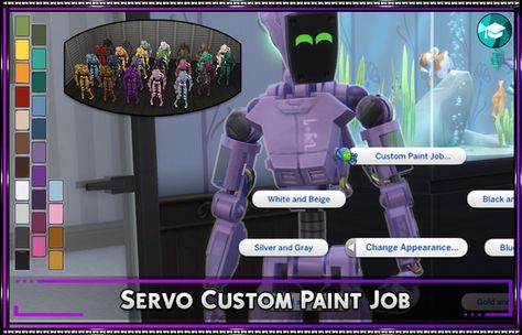 Servo Custom Paint Job | Patreon Custom Paint Jobs, Sims 4 Custom Content, Sims Cc, Paint Job, Basic Colors, Custom Paint, Sims 4, Color Matching, New Color