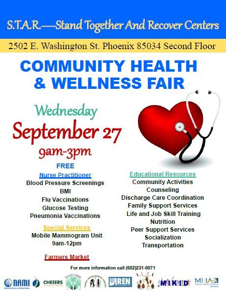 STAR Fall 2017 Community Health and Wellness Fair Dsp Week, Community Project Ideas, Wellness Fair, Marketing Job, Community Projects, Health Fair, Care Coordination, Community Health, Community Activities