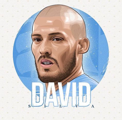 David Silva, Manchester City Football Club, Football Illustration, City Illustration, Art Book, Manchester City, Football Club, Manchester, Book Art