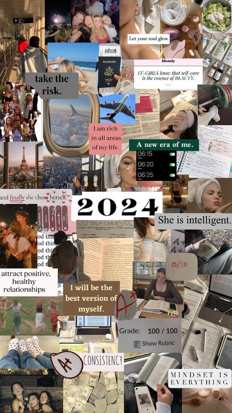 My Vision Board 2024 💋✨ Connect With People, Your Aesthetic, Creative Energy, Vision Board, Energy, Collage