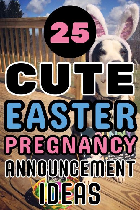 Expecting a little bunny this Spring? Share the news with these adorable easter pregnancy announcements! Easter Pregnancy Announcement To Family, Spring Pregnancy Announcement Ideas, Postpartum Party, Spring Pregnancy Announcement, Easter Baby Announcement, Big Brother Pregnancy Announcement, Giant Easter Eggs, Easter Pregnancy Announcement, Dog Pregnancy Announcement