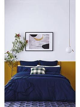 Ted baker magnolia tufted 100% cotton percale 180 thread count duvet cover in single, double, king and super king sizes Tufted Bedding, Navy Duvet Covers, Navy Duvet, Blue Magnolia, Embrace Your Dark Side, Bedding Design, Checked Cushions, Flower Bedding, Navy Quilt